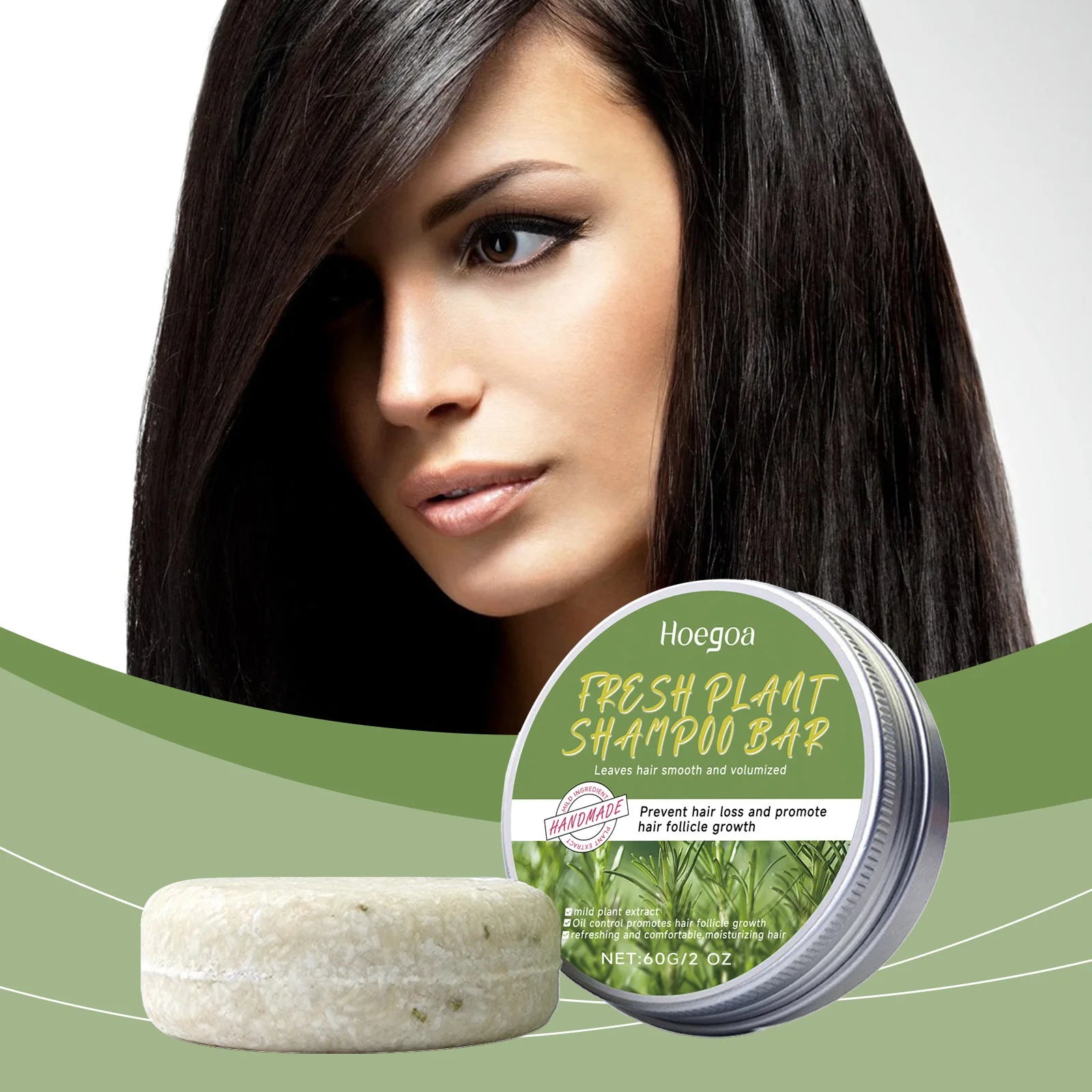 Rosemary Shampoo Bar Anti Hair Loss Oil Control Promote Hair Growth Refreshing Smoothing Volumizing Handmade Natural Hair Soap