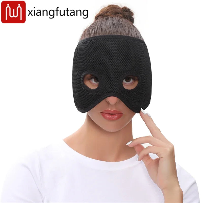 Heated Facial Mask for Sinus Relief with 3 Temperature Settings Massage Cushion Tidesmit