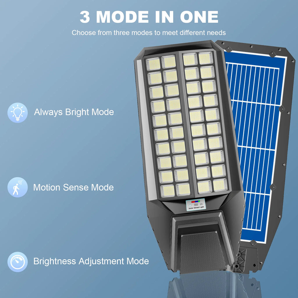 Ship from Local Warehouse 9000W Large Super Bright Outdoor Solar Light,  Waterproof LED Flood Lamp, Energy Saving with Motion Sensor & Remote Control, Easy Installation for Parking Lot, Yard, Patio, Garden and Street Lighting