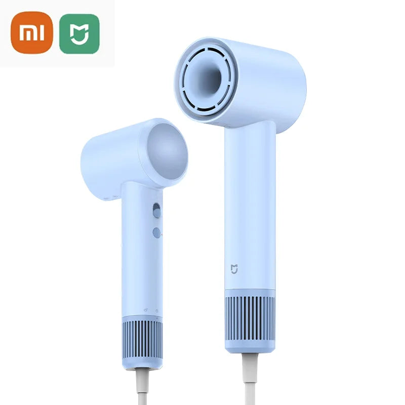Xiaomi H501 SE high-speed hair dryer in blue, featuring a sleek, professional ionic design with a slim handle.