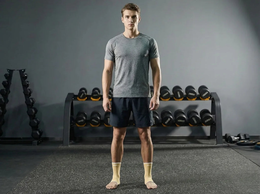 VBOSI Breathable High Elasticity Ankle Support Brace Compression Sleeve for Sports Basketball Running Gym Injury Protection