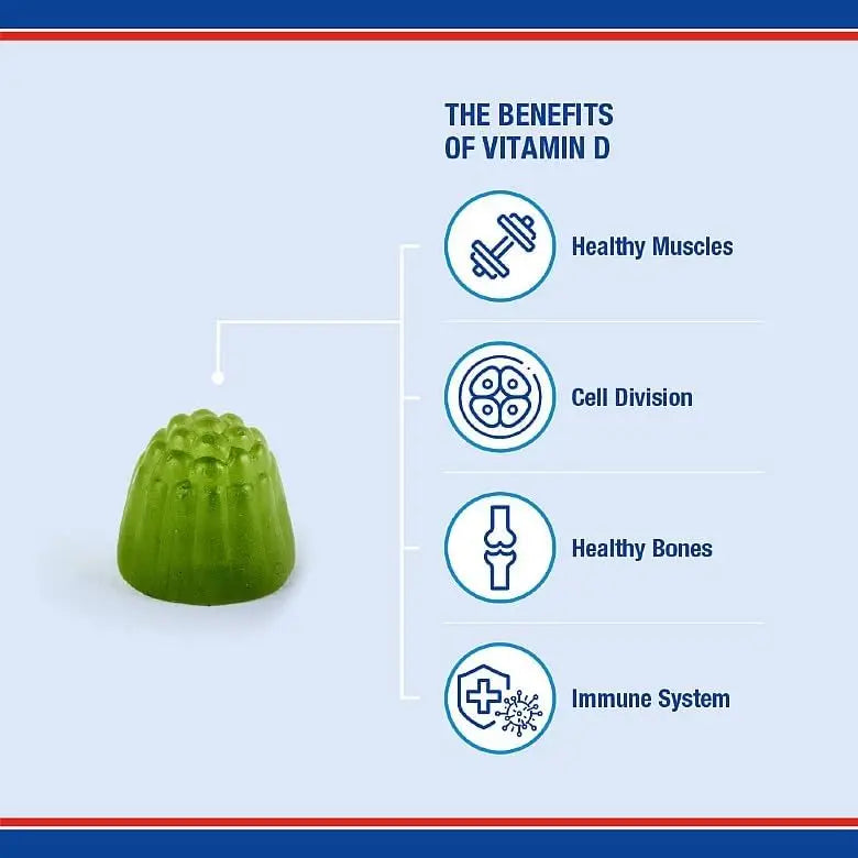 Lamberts Vitamin D3 1000iu Gummies - Suitable for Vegetarians - Immune & Bone Support - Sugar Free - 60 Gummies
