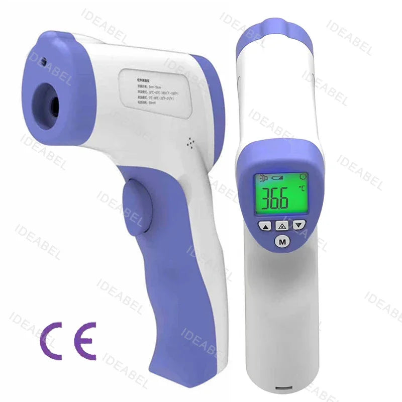 Wrist Blood Pressure Monitor LED Rechargeable English Voice Broadcast Tonometer BP Monitor Forehead Digital Thermometer