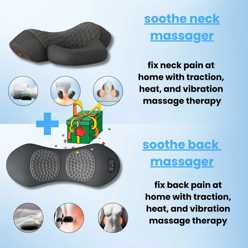 Electric Neck Massager Pillow with Heat Therapy & Deep Tissue Support Massage Cushion Tidesmit