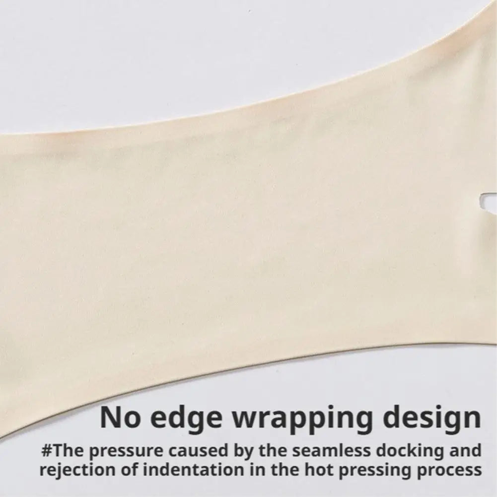 Close-up of a seamless, beige V-line lifting face shaper band featuring a smooth, stitch-free edge design.