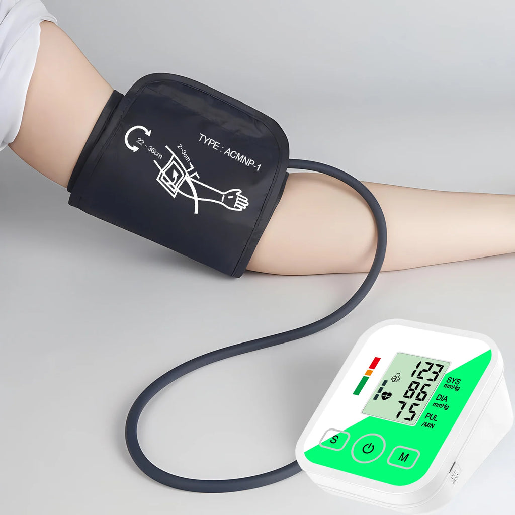 Digital Tonometer Arm Blood Pressure Monitor Test Kit Health Care Automatic Sphygmomanometer Home use
