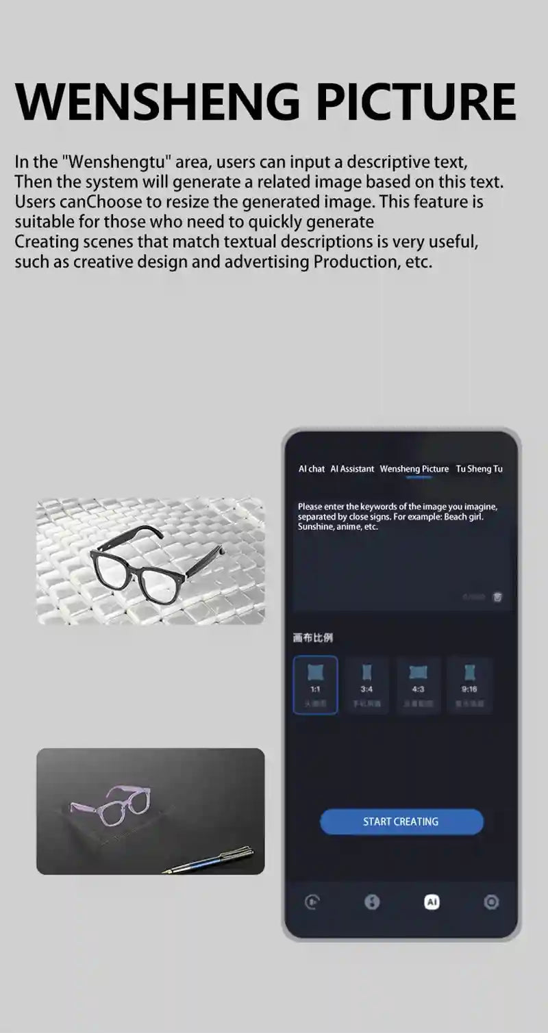AI Intelligent Translation Glasses with Real-Time Spatial Audio Tech Tidesmit