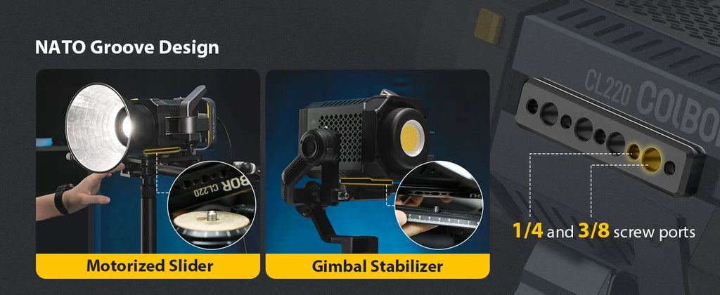LED Video Light 220W Bicolor COB Studio Lamp with Bowens Mount Tidesmit