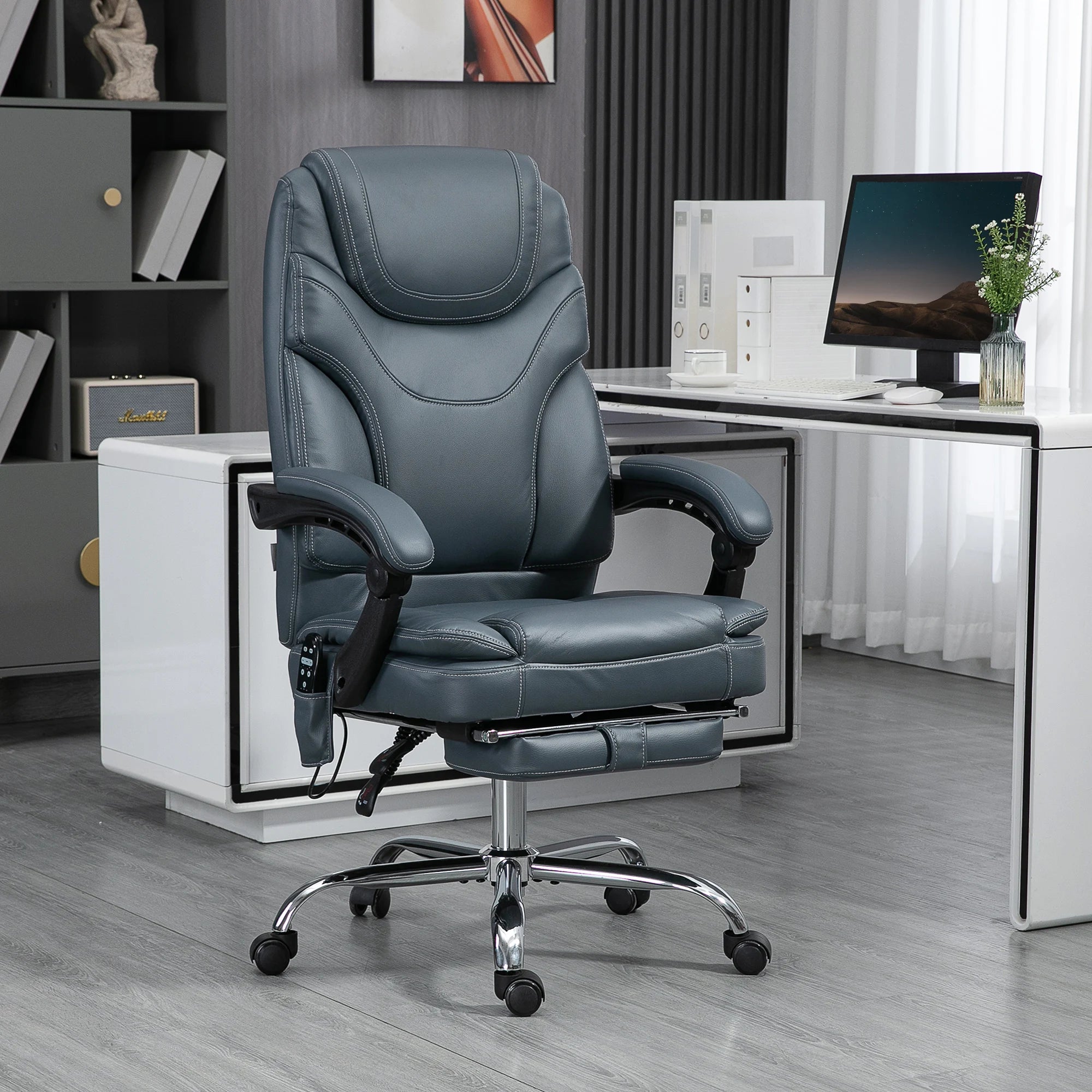 Massage Recliner Chair with 6 Vibration Points - Gray | Tidesmit Massage Chairs Tidesmit