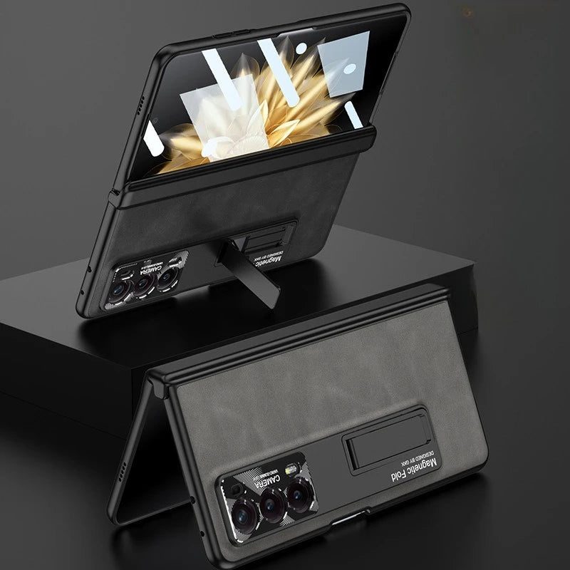 Honor Magic V2 Leather Magnetic Case with 360 Kickstand Tidesmit