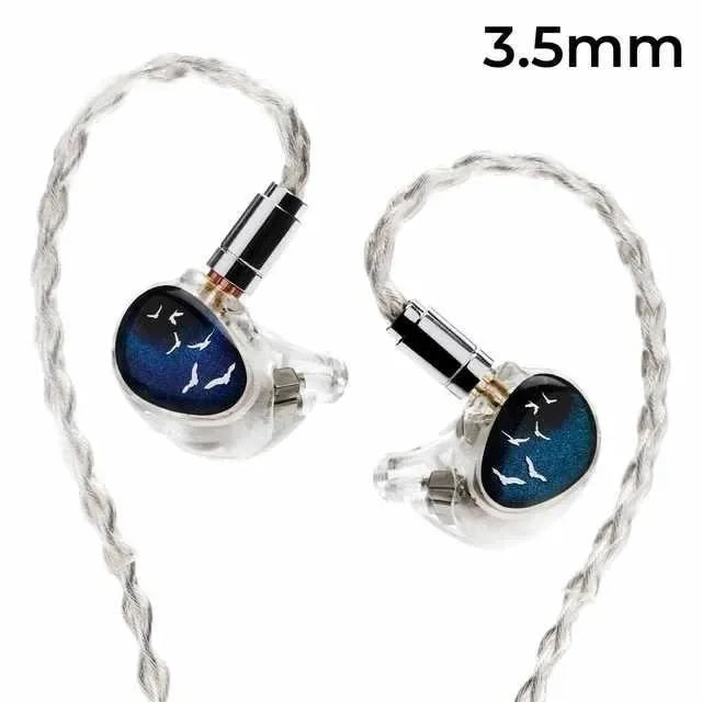 Kinera Celest Phoenixcall 5-Driver Hybrid In-Ear Monitors | Tidesmit Transparent-3.5mm Tidesmit