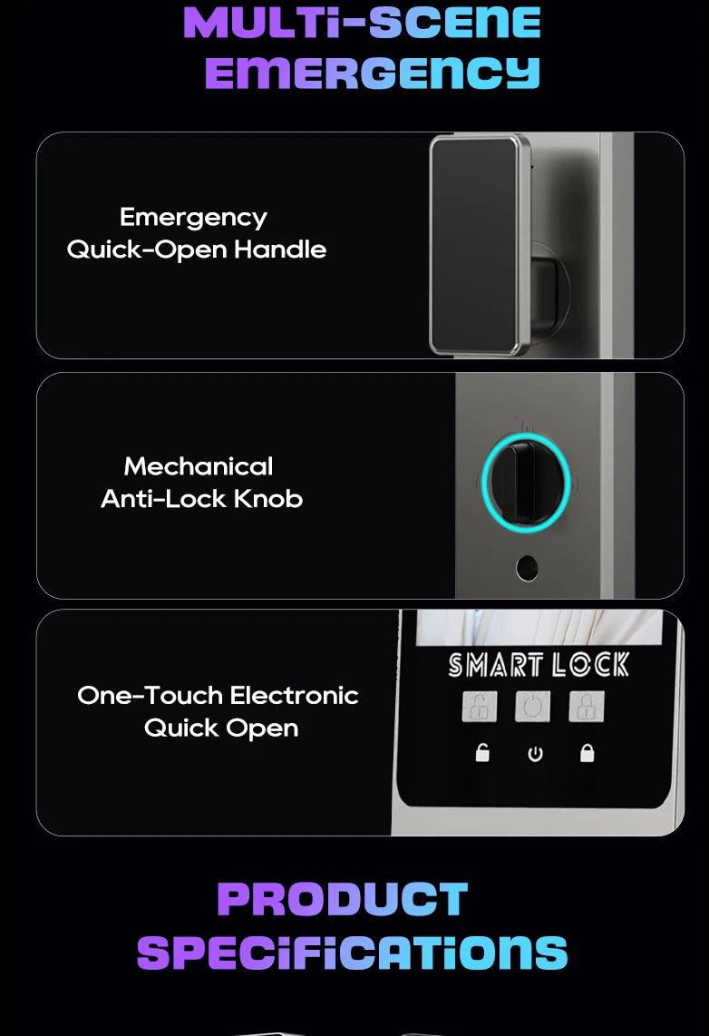3D Face Recognition Fingerprint Password Smart Door Lock With Camera FIngerprint Password Unlock Keyless Electronic Door Lock