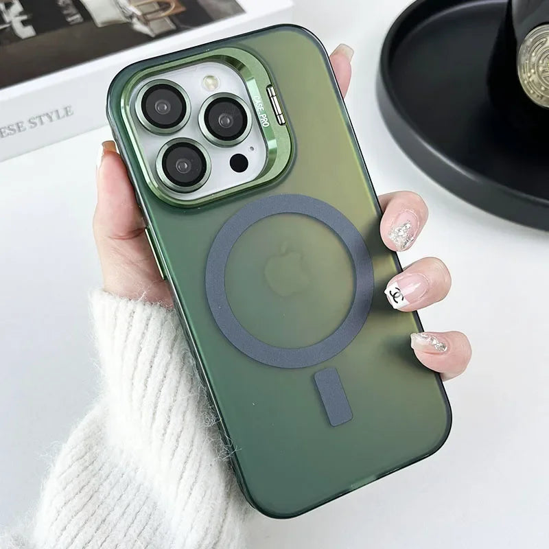 Magnetic Color Changing iPhone Case with Integrated Lens Protection Green Tidesmit