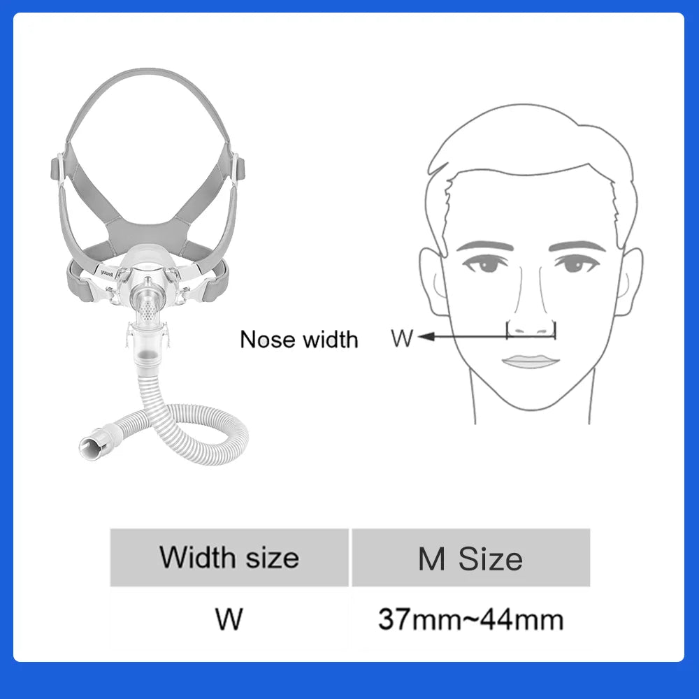 YUWELL Nasal CPAP Mask with Headgear Tube Silicon Gel Cushion for APAP CPAP Machine Sleep Apnea Anti Snoring CPAP Nasal Mask