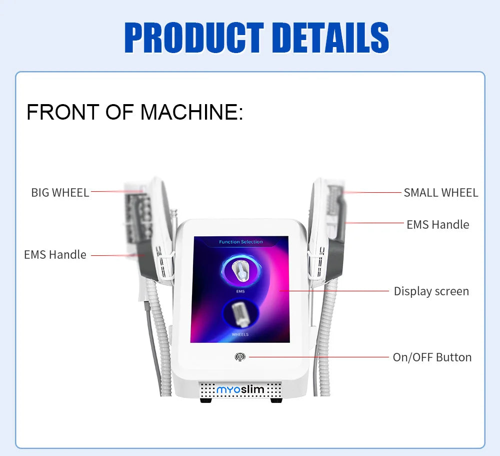 EMS RF Body Contouring Machine with 4 Handles | Tidesmit Pro Series Body Shaping Massage Equipment Tidesmit