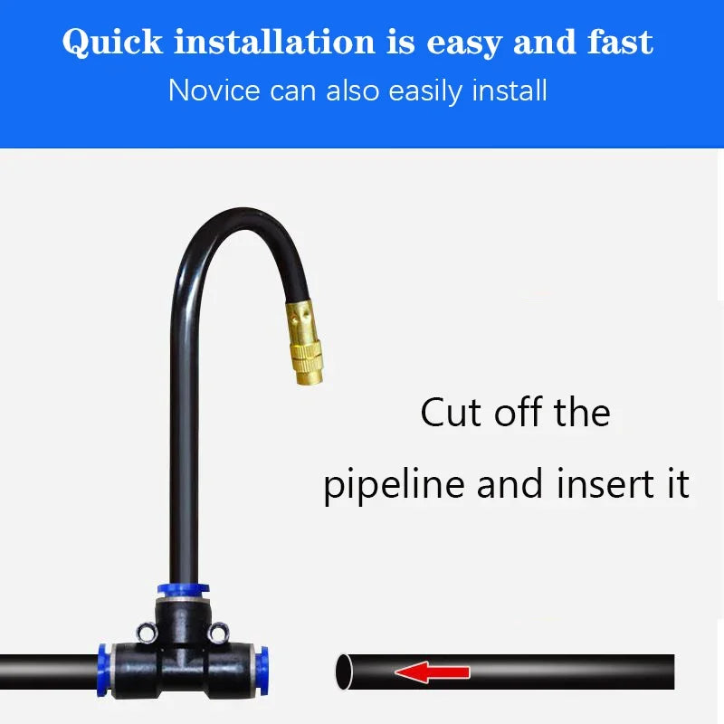 5-20M Universal Automatic Irrigation Sprinkler Kit Garden Balcony Atomization Sprinkler Watering Kits Rotating Copper Nozzle