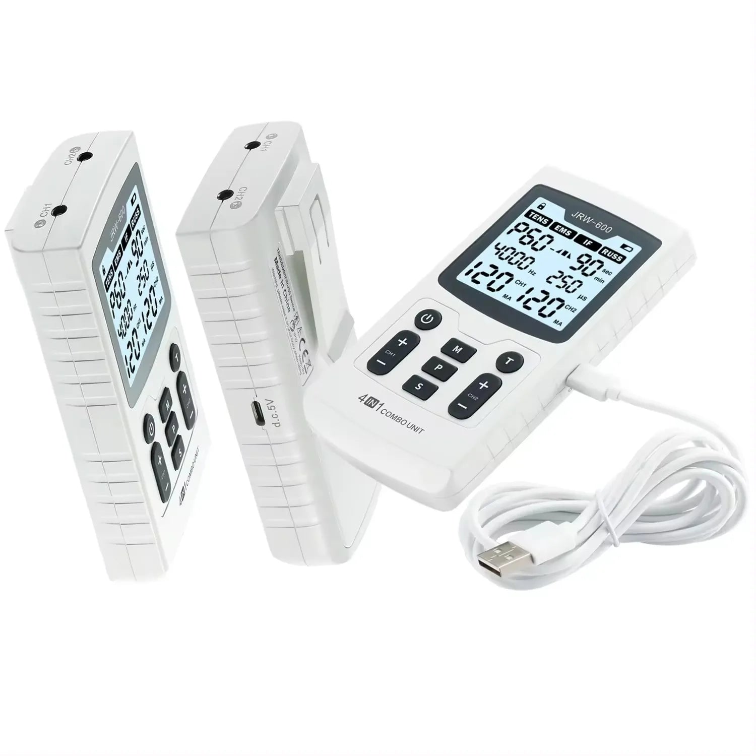 Electric Muscle Stimulator: 4-in-1 TENS IFT Recovery Device for Relief Body Shaping Massage Equipment Tidesmit