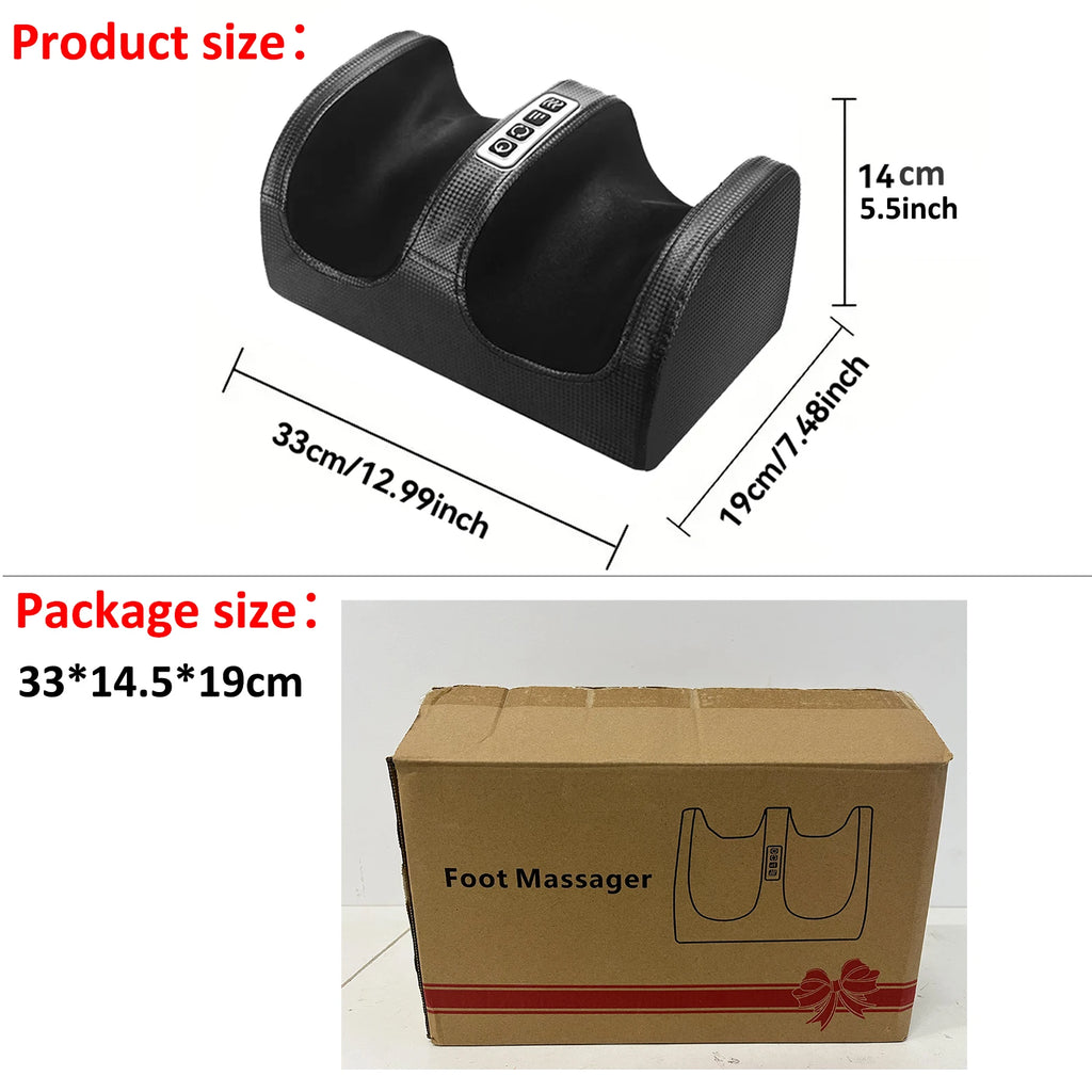 Electric Foot Massager with Heat - Shiatsu Deep Tissue Muscle Relief Body Shaping Massage Equipment Tidesmit