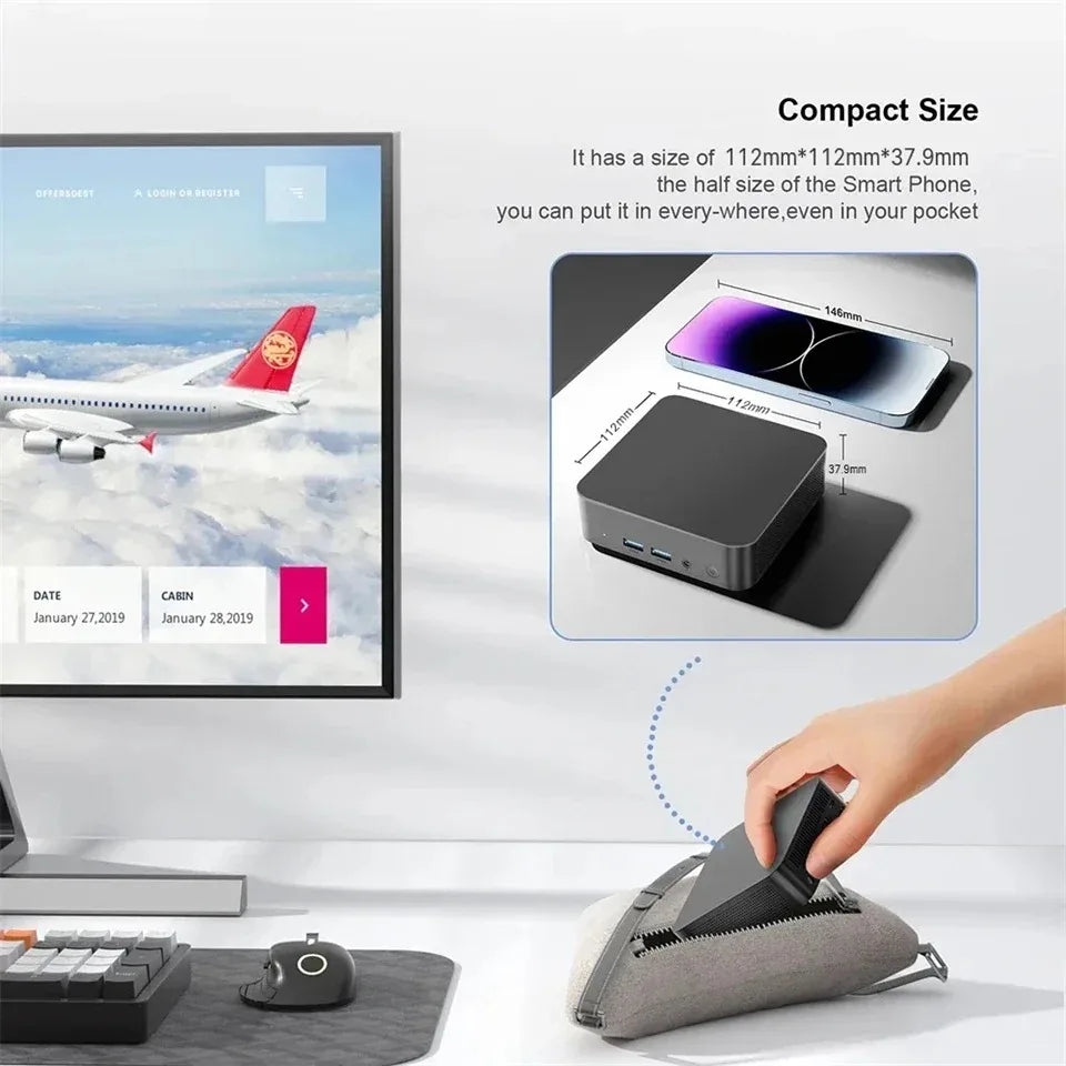 Mini PC HOT Selling Intel N150 CPU 32GB DDR4 512GB 1TB M.2 SSD 1080P USB3.0 1000M Ethernet Gaming PC Desktop Mini Computer