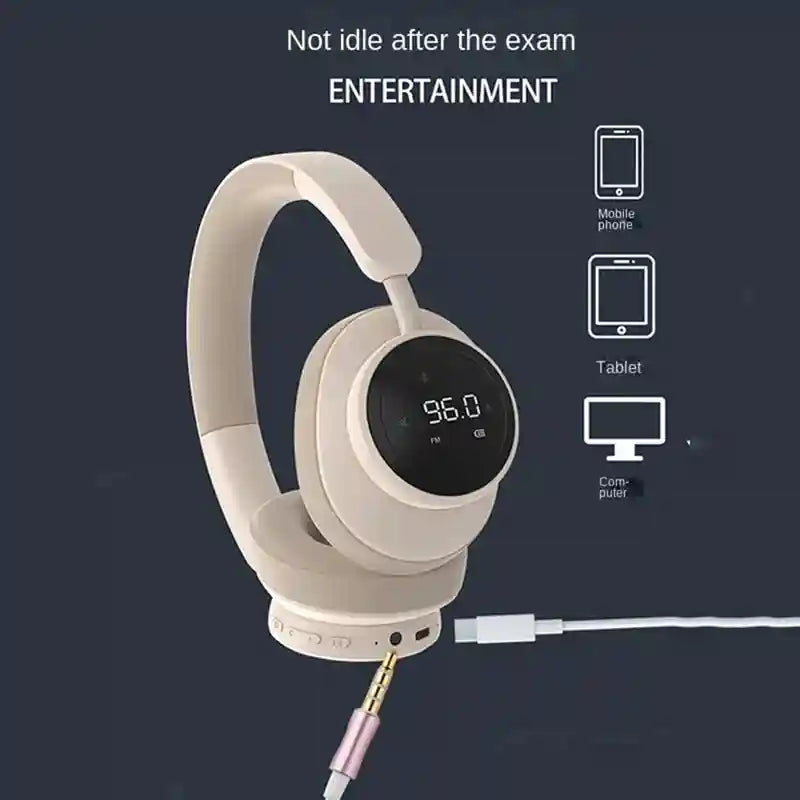 Wireless Over-Ear Headphones - Khaki Foldable Bluetooth Audio Tidesmit