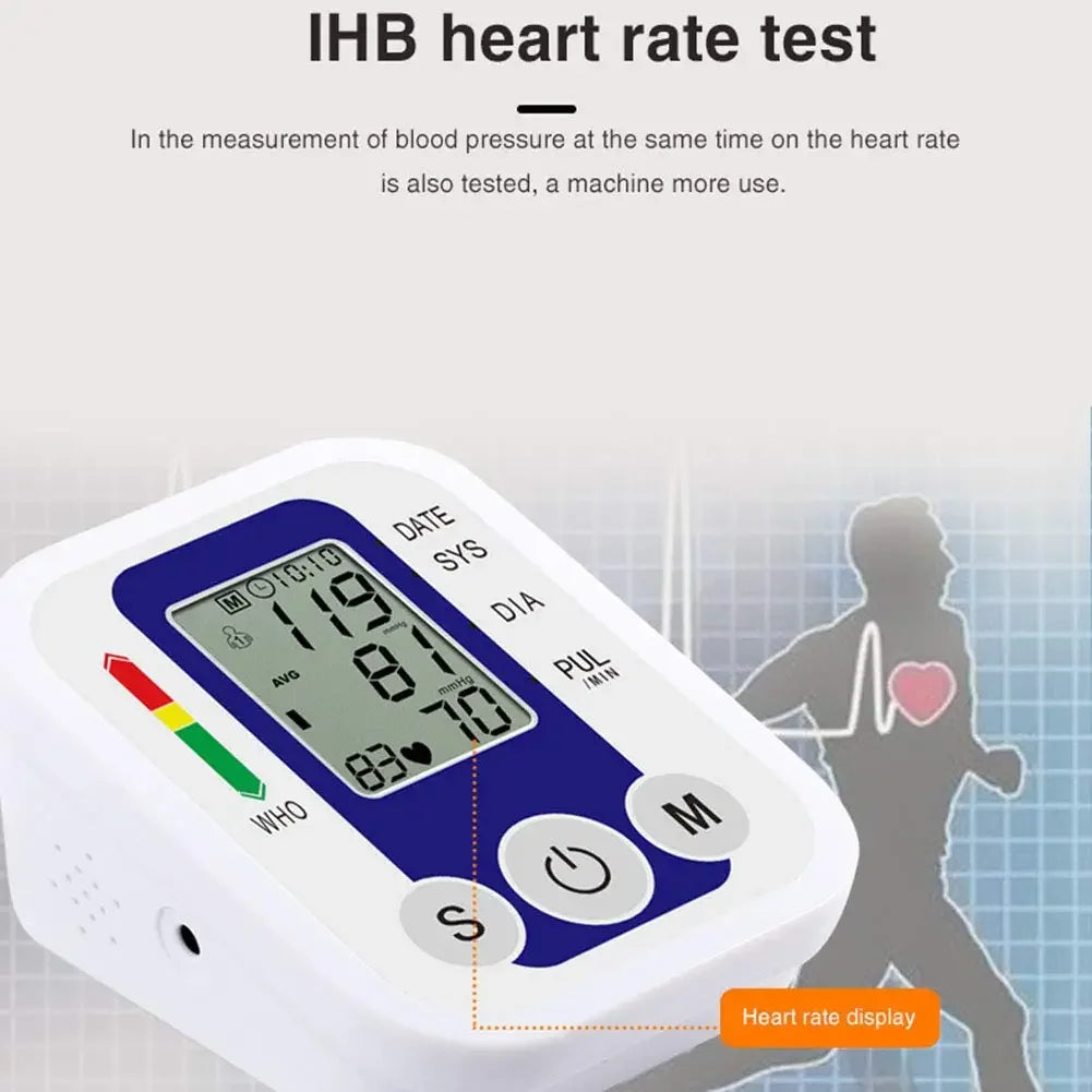 English Voice Automatic Tonometer Arm Blood Pressure Monitor Pressure Sensor Monitor Equipment Digital Tensiometer LED Display