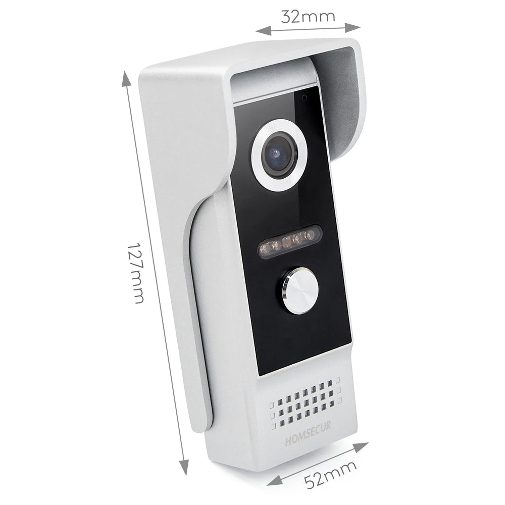 HOMSECUR 7” WIFI Tuya APP 4 Wire Video Door Phone Intercom System 1 Doorbell Camera 1 Indoor Monitor