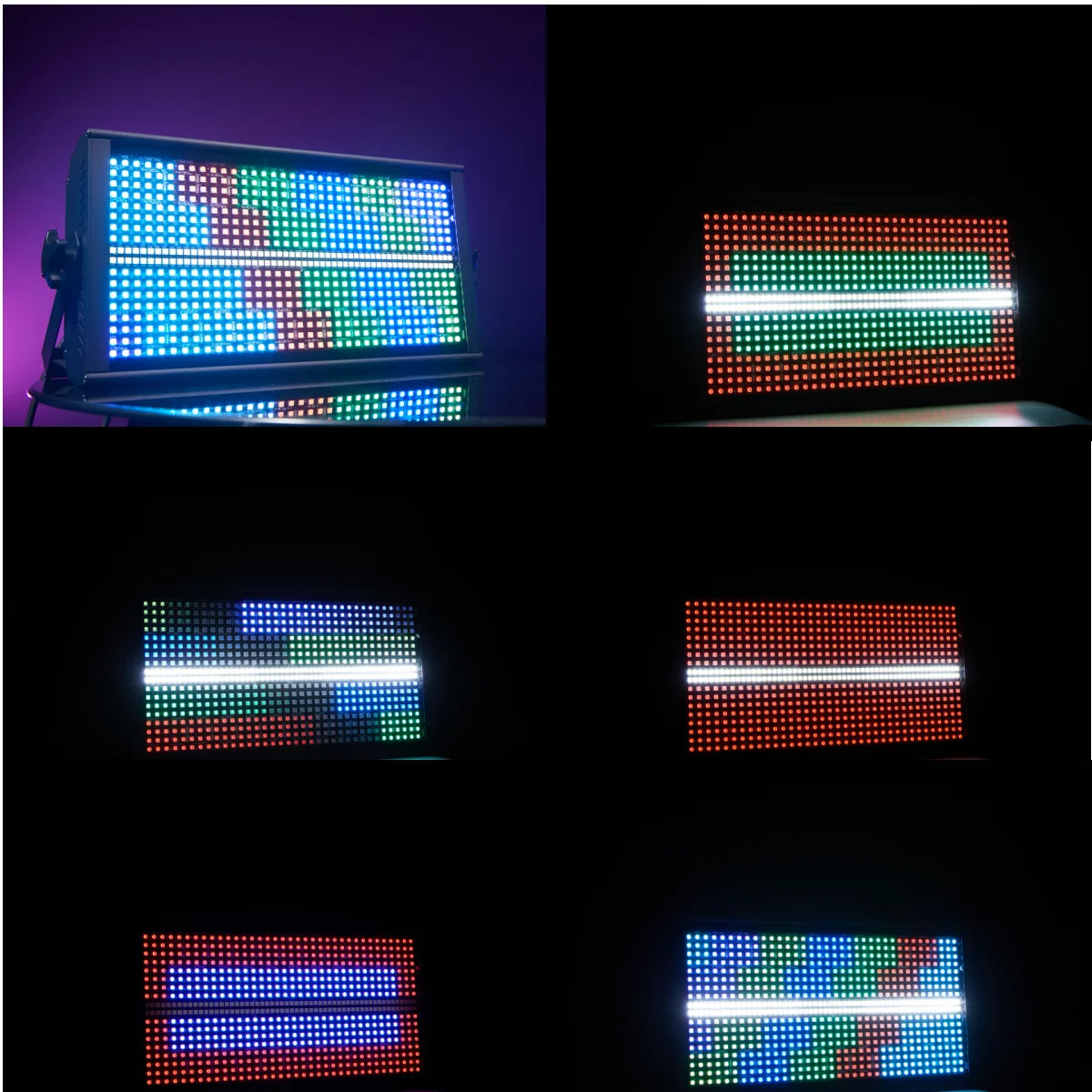 2PCS  200W LED Strobe Light Super Bright RGBW 4in1 48 Partition White 8000K DMX  Dj Wash Bar Strobe Stage Lighting Effects