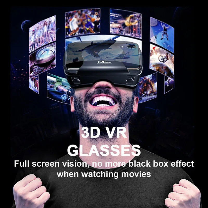 VR Headset for Smartphone - Wide Angle 3D Glasses with Spatial Audio Tidesmit