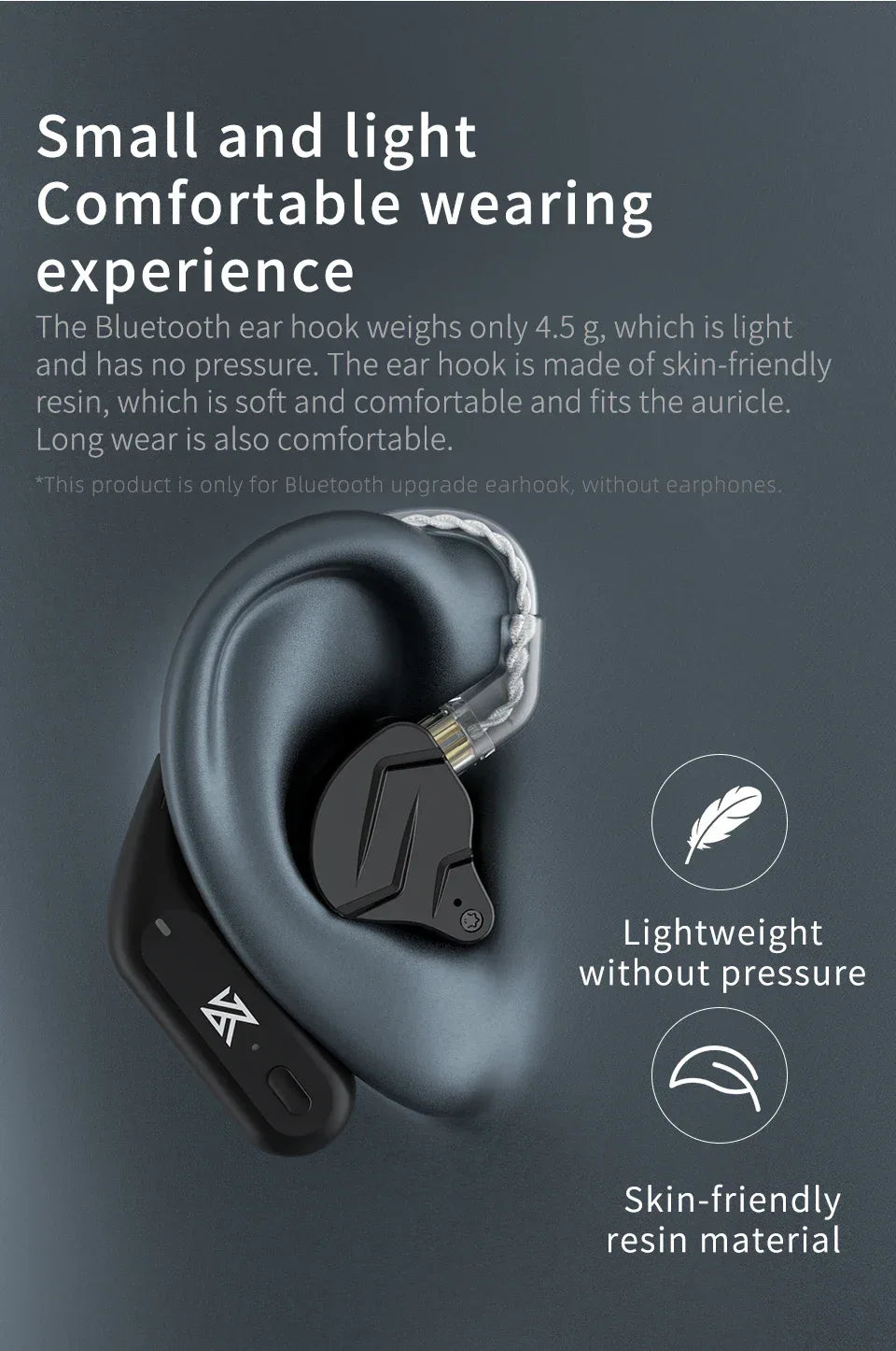 Bluetooth 5.2 Wireless Ear Hooks for KZ Monitors - Tidesmit Tidesmit