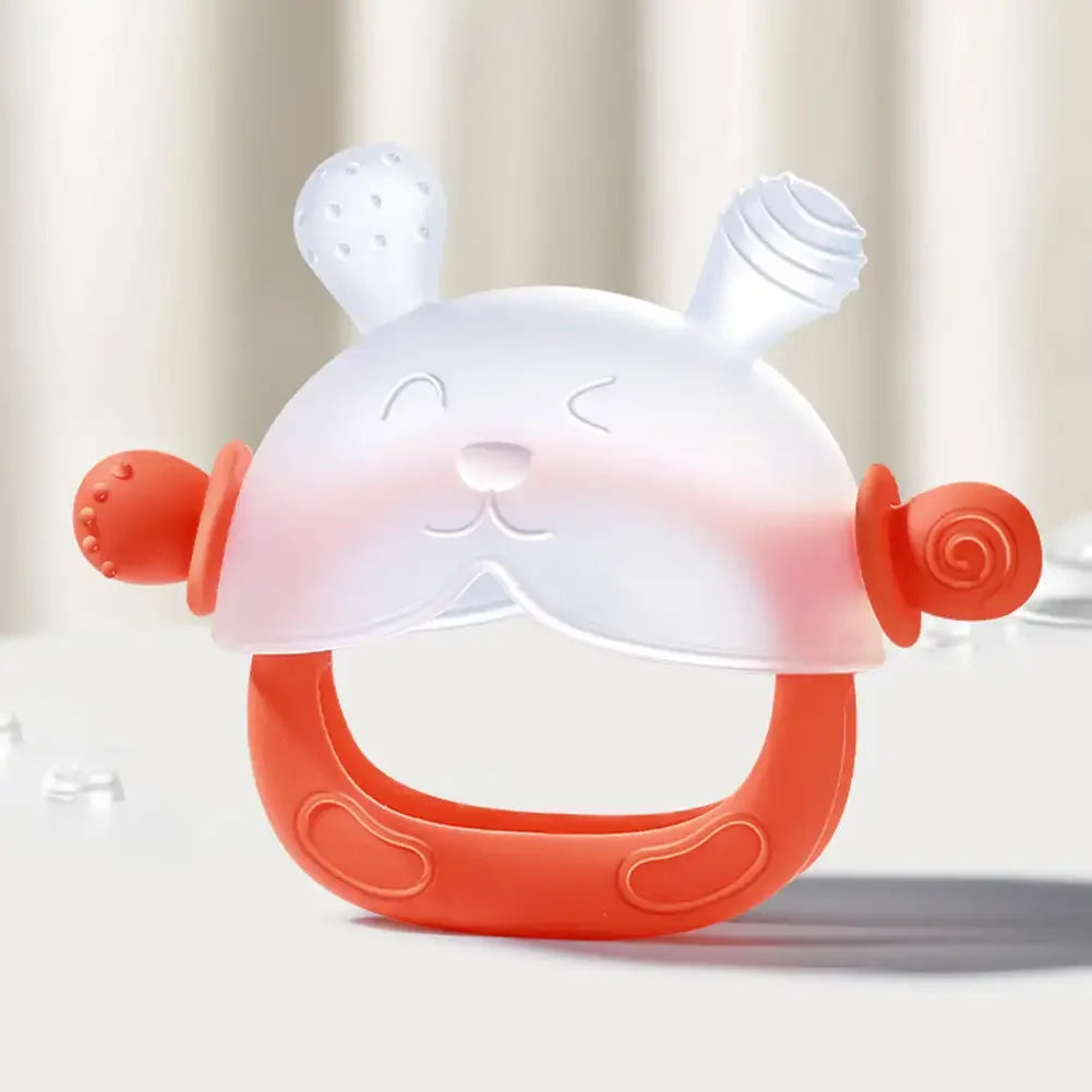 Silicone Teether Silicone Toddler Chew Toys Sensory Toys Anti Drop Wrist Hand Teether Baby Teething Mitten Food-Grade Soothing