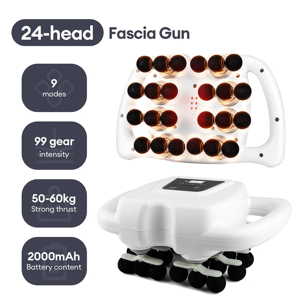 Fascia Massage Gun - 99 Strength Levels Portable Body Massager Relaxation Treatment Tidesmit