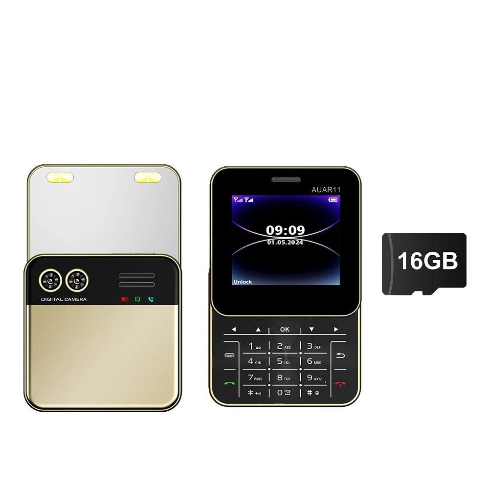 Low Price Sale SERVO AUAR11 2G GSM Rotate Screen Dual SIM Speed Dial Magic Voice Flashlight 2.4" Side Slider Square Cellphones