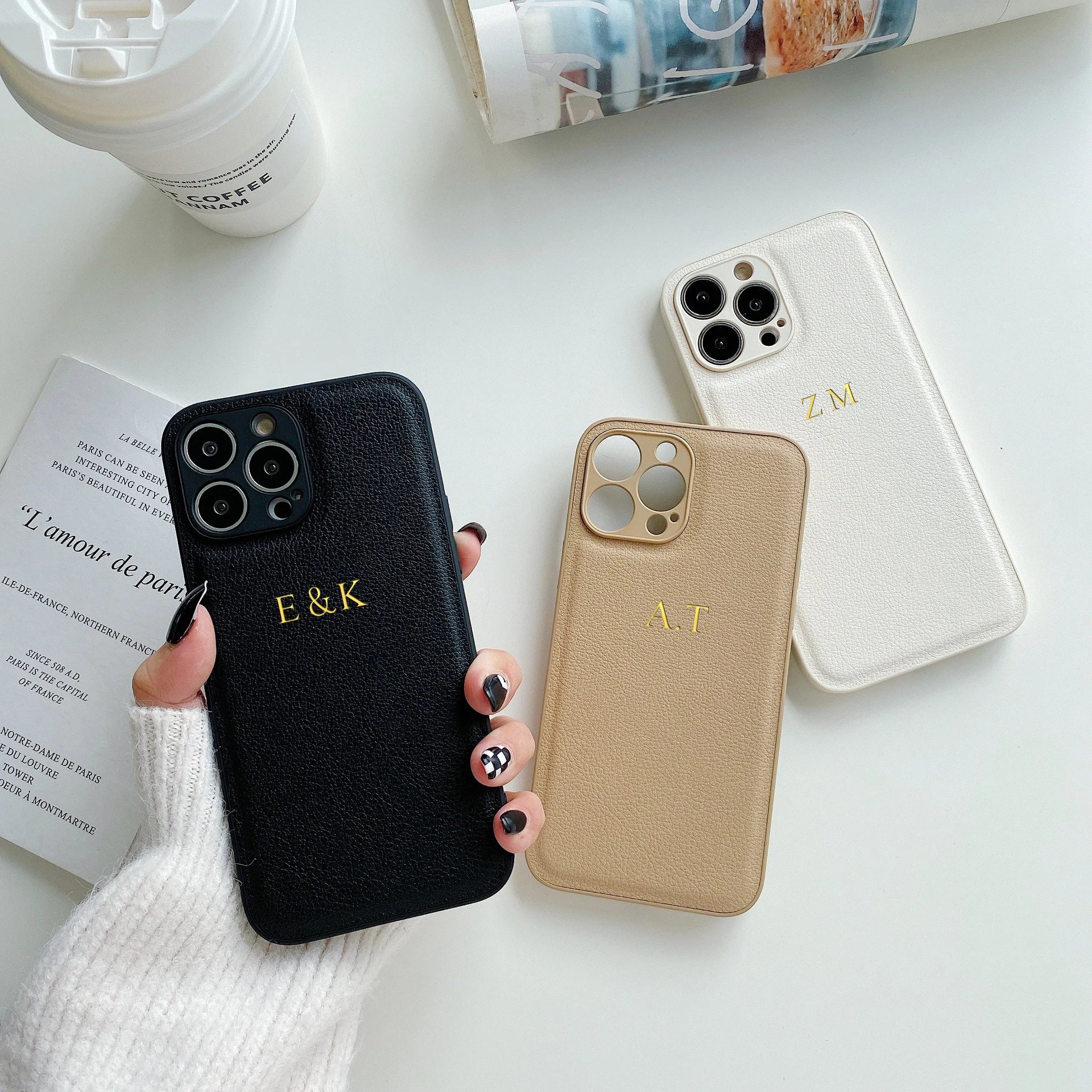 Personalised iPhone Case: Custom Initial Slim Fit Cover with Drop Protection Tidesmit