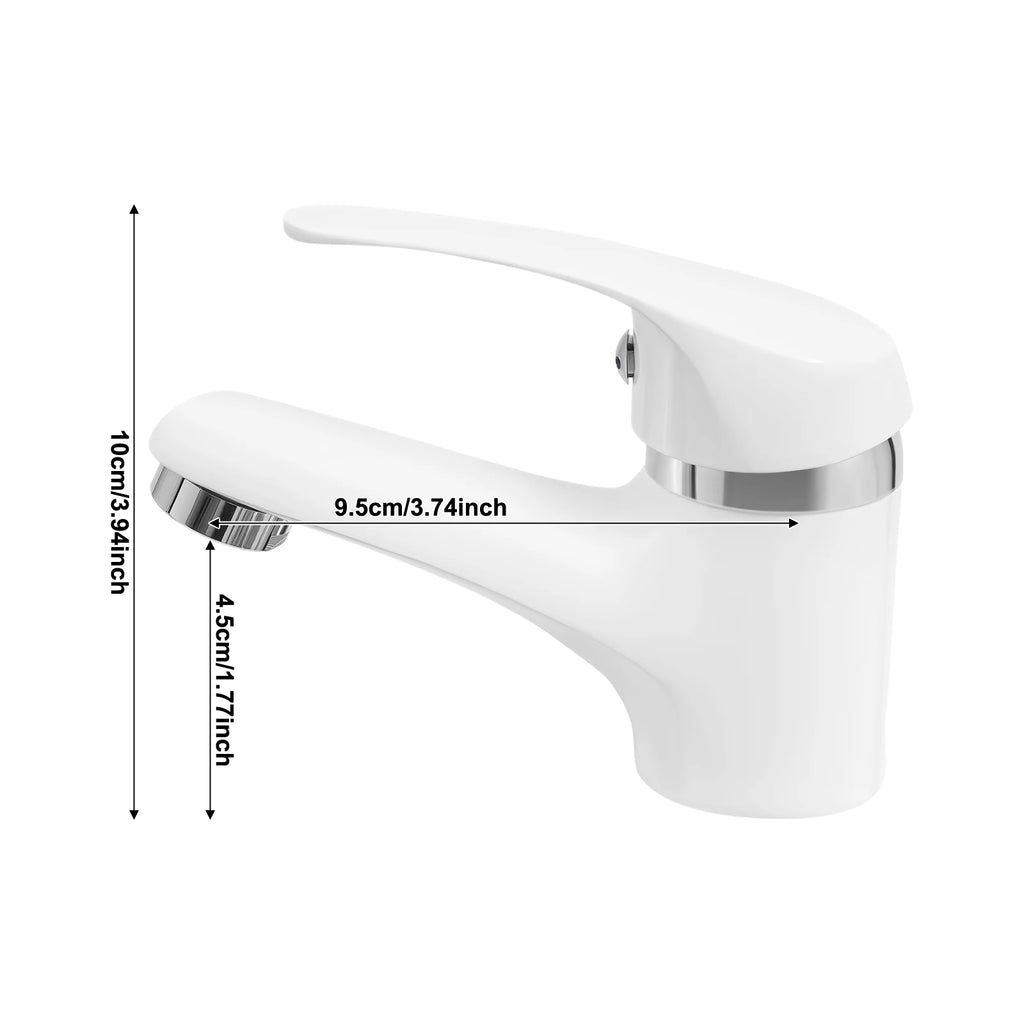 Modern Single-Handle Faucet Brass Deck Mounted 3/8'' Single Hole Sink Mixer Tap Ceramic Valve Core Honeycomb Aerator