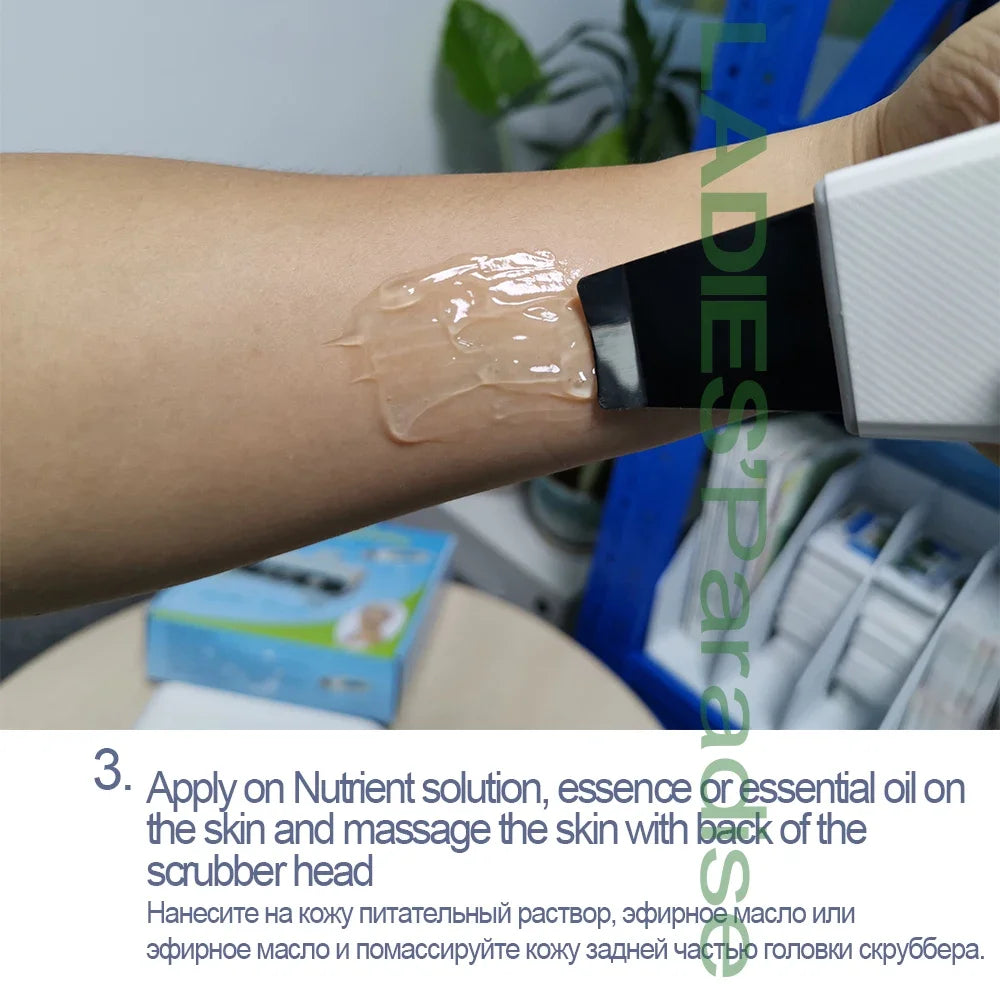 Ultrasonic Facial Skin Scrubber | Deep Pore Exfoliator & Spa Tool Scrubs Treatments Tidesmit