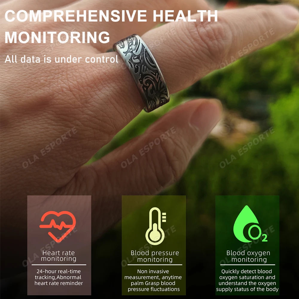 Smart Health Ring Fitness Tracker - Waterproof Biometric Monitor Tidesmit