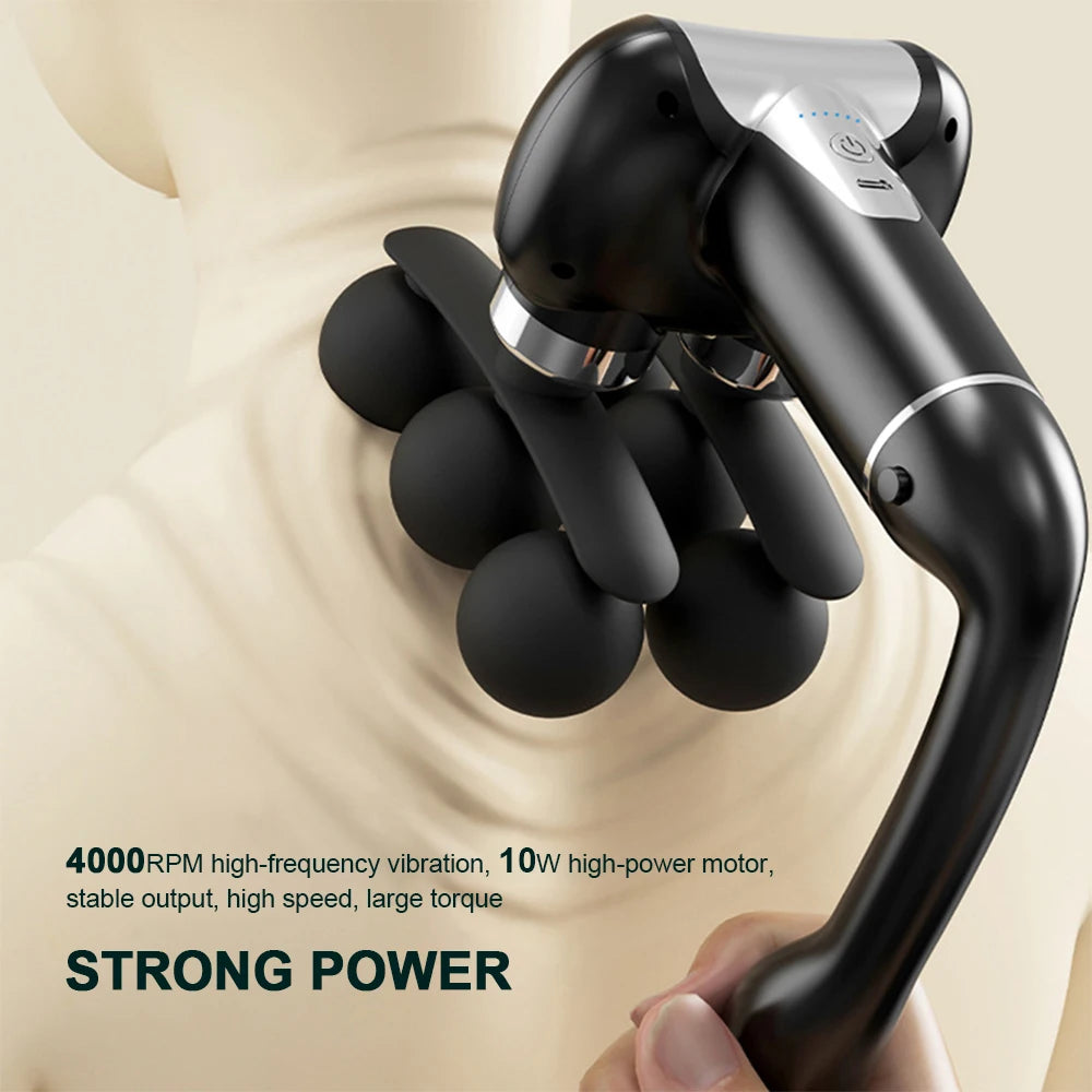 Fascia Massage Gun: 6-Speed Rechargeable Deep Tissue Recovery Device Fascia Gun Tidesmit