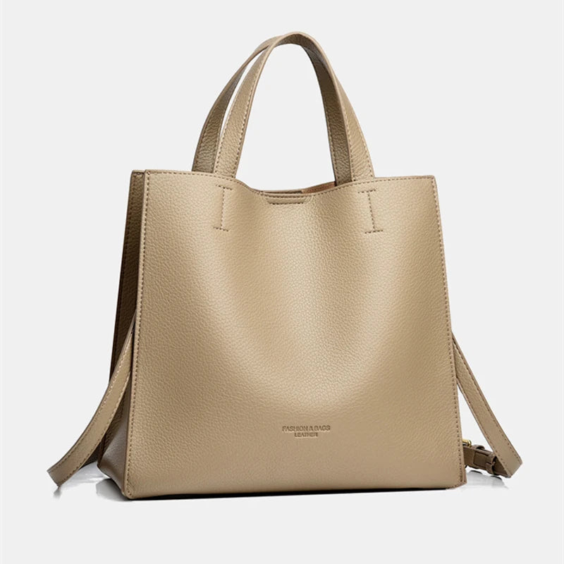 Premium Quality Luxury Brand Designer Leather Women Classic Handbag Solid Shoulder Bag For All Occasions