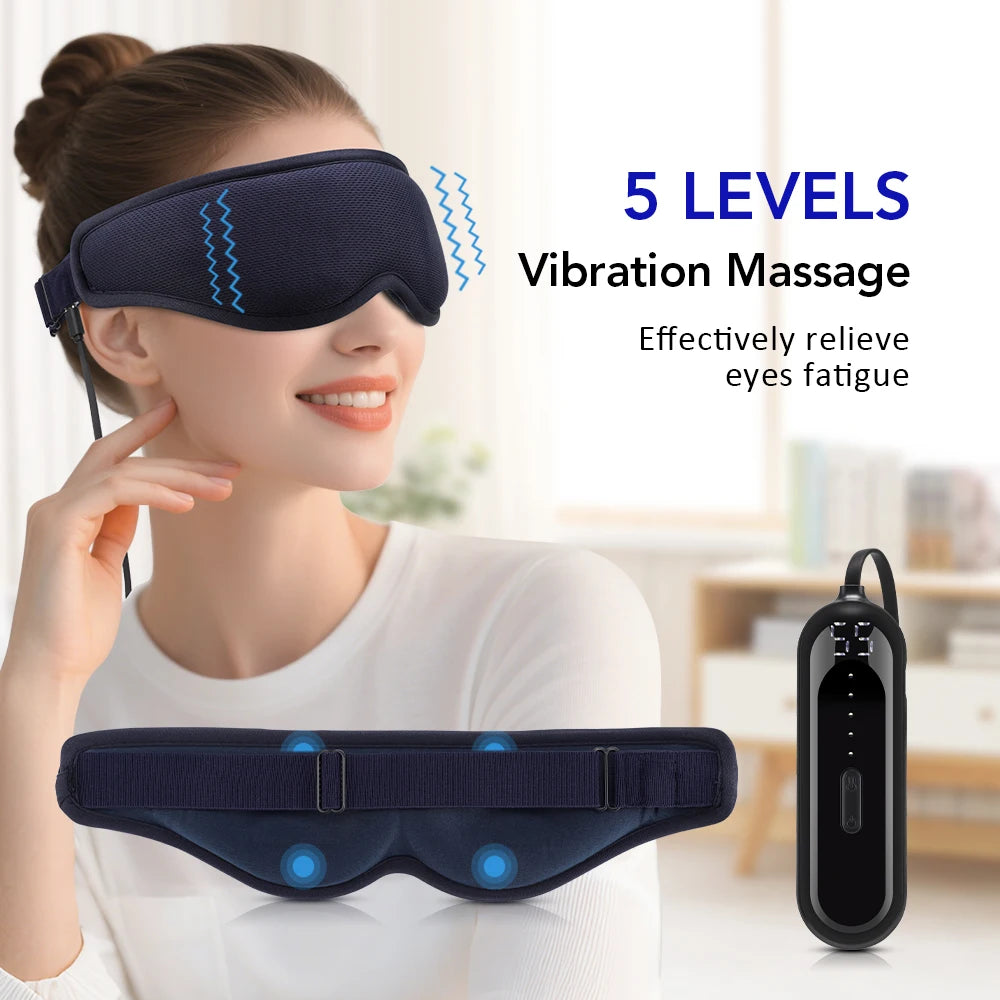Heated Eye Massager Mask for Stress Relief - Portable Wellness Device Relaxation Treatment Tidesmit