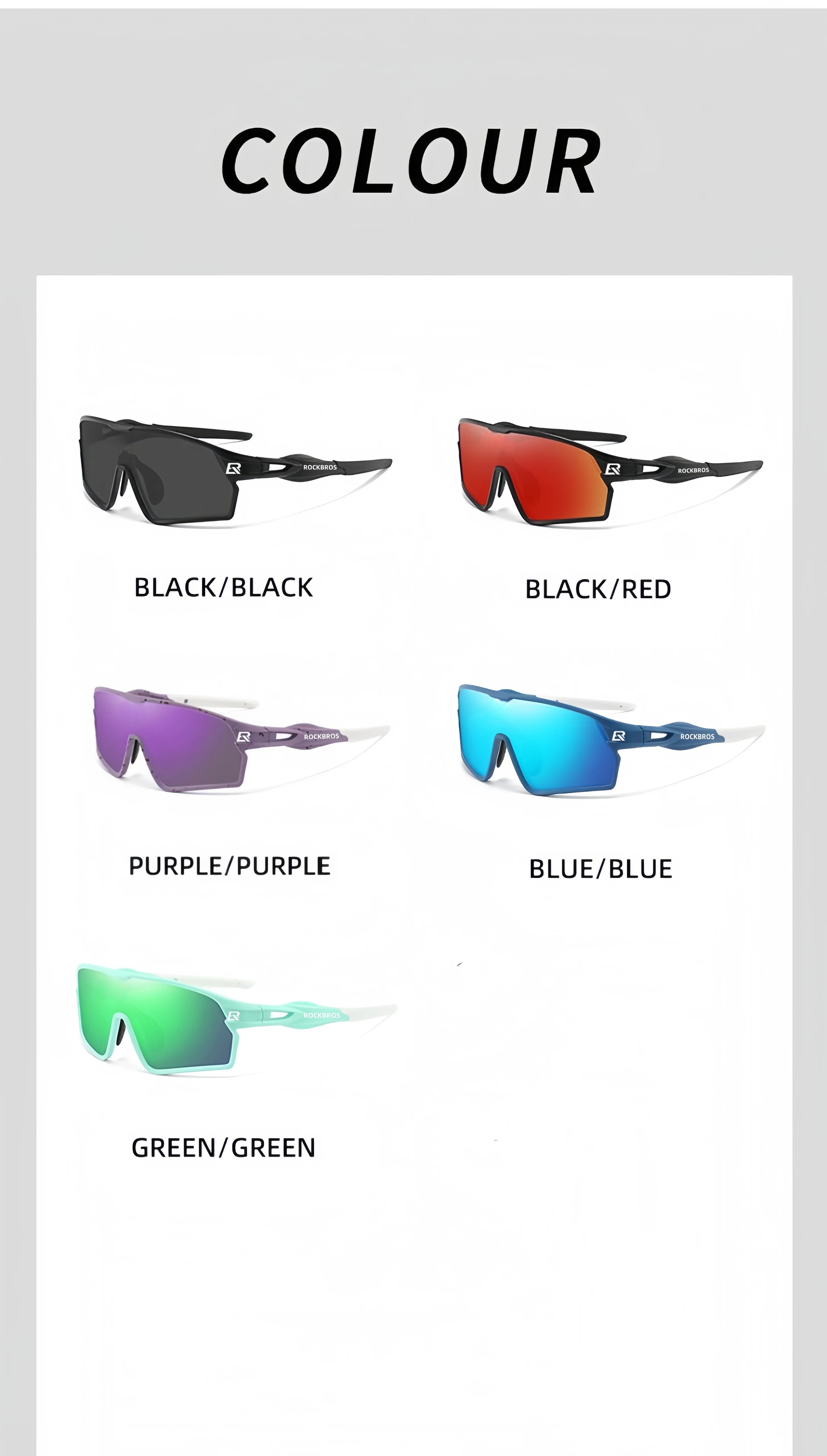 ROCKBROS Fashion Brand Men Women Bicycle Photochromic Eyewear MTB Bike FishingRunning CyclingSports Sunlasses Comfortable Goggle