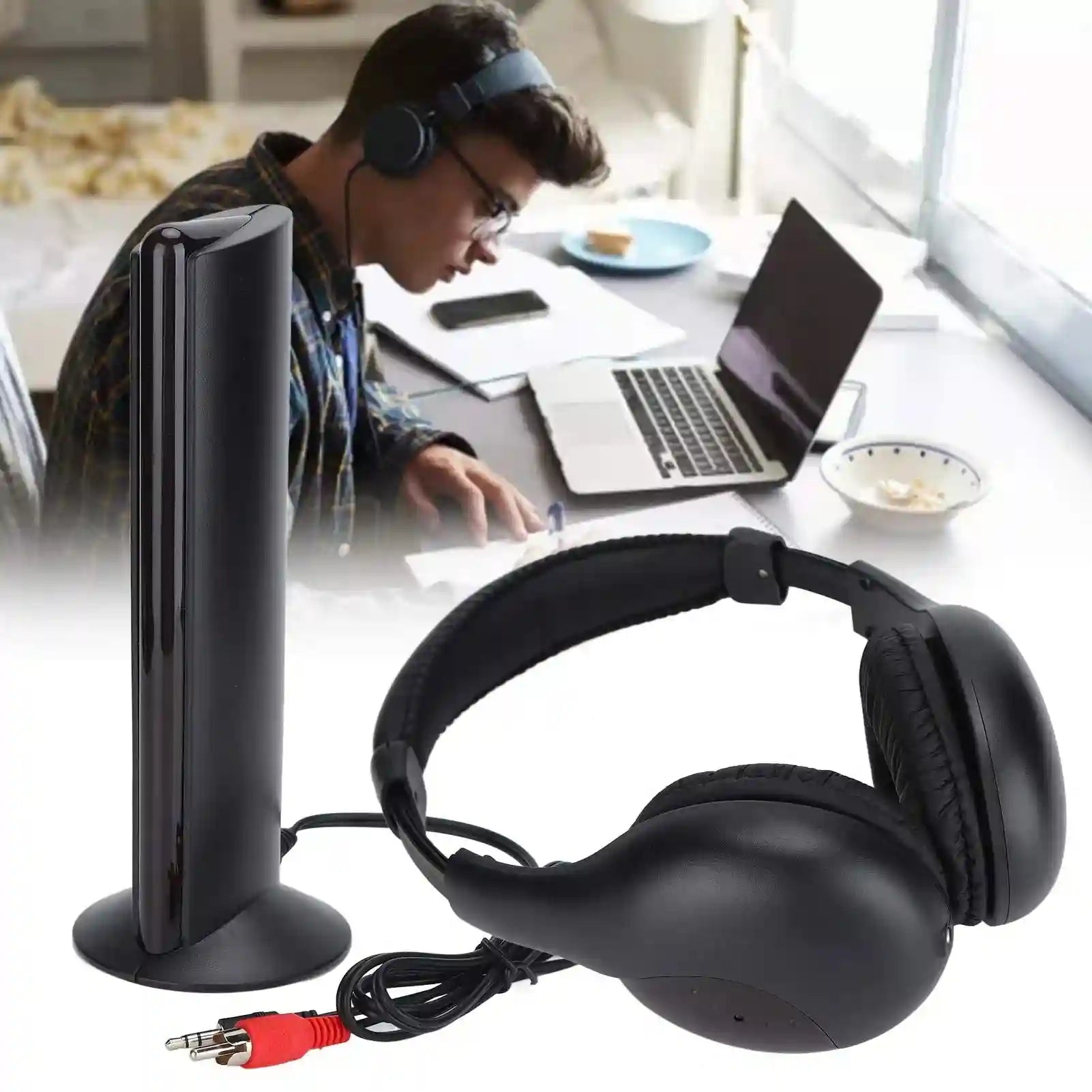 Wireless Headphones with Active Noise Cancellation & HiFi Bass - Black Tidesmit