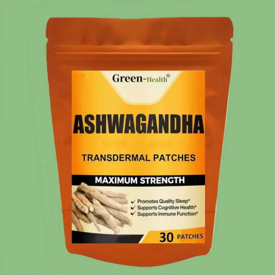 30 Patches Energy Support Ashwagandha Patches – Root for Cognitive & Immune Transdermal