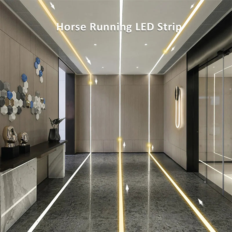 Motion Sensor Stair Lights With Chase Effect Under Bed Lights Under Cabinet Lights, Motion Activated Led Light Strip for Home