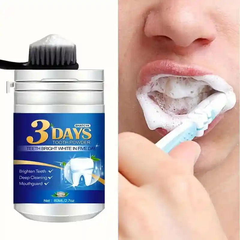 Tidesmit teeth whitening powder for deep cleaning and removing stubborn tea, coffee, and smoke stains