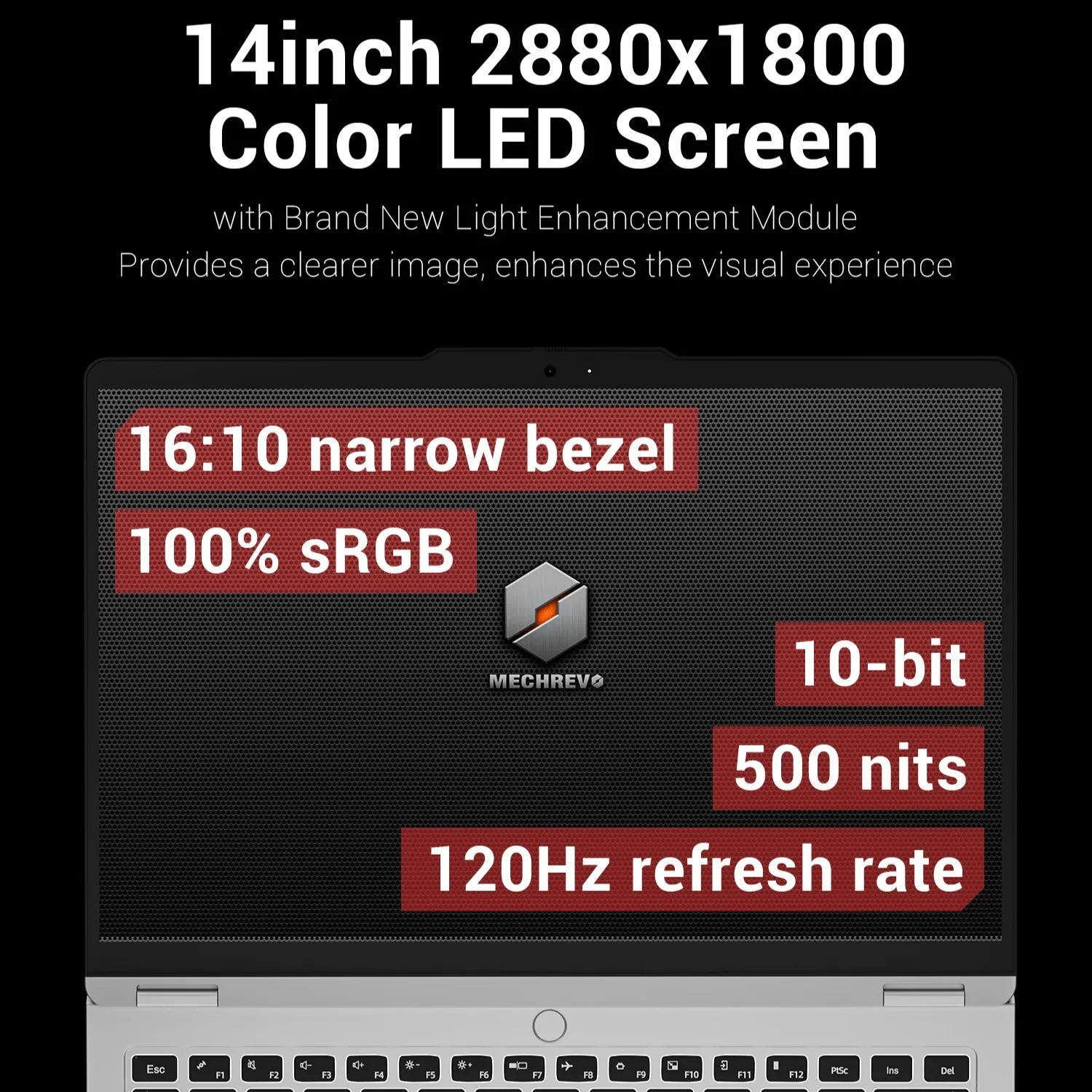 MECHREVO Forza 14X Pro 14" Laptop AMD Ryzen 7 H255 LPDDR5X 32GB RAM PCIe4 1TB SSD WiFi6 BT5.2 2.8K 120Hz Windows11 Computer