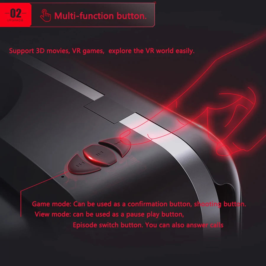 VR Headset for Smartphones - Immersive 3D Reality Glasses for Mobile Tidesmit