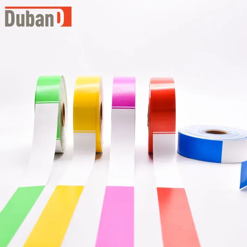 200pcs Roll Free Print Self-Adhesive Barcode Wristband Thermal Sensitive Disposable Wristband QR Code Bracelet