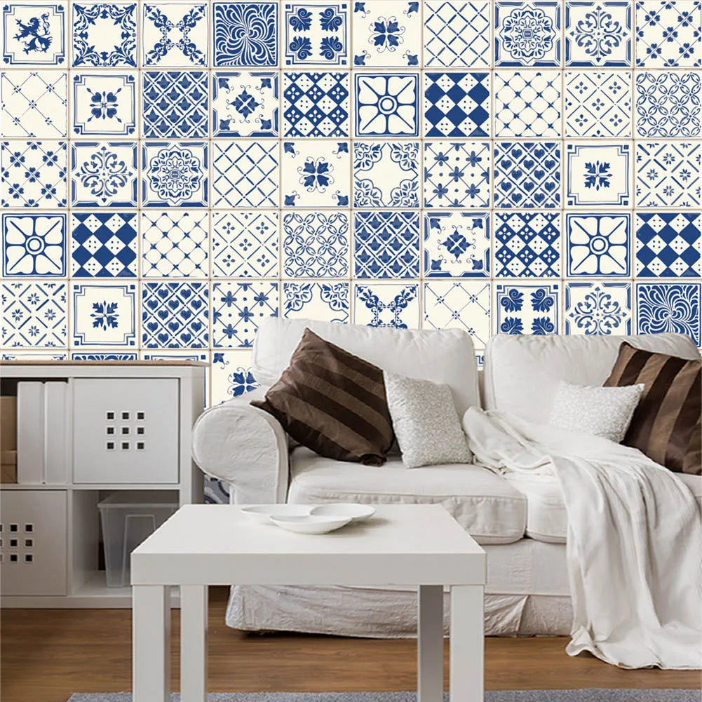 20pcs Wall Tiles Waterproof Stickers Bathroom Kitchen Self Adhesive Toilet Decor