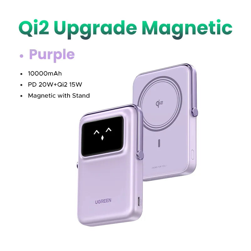Magnetic Wireless Power Bank 10000mAh PD Fast Charger for iPhone Qi2 20W 15W VT Tidesmit