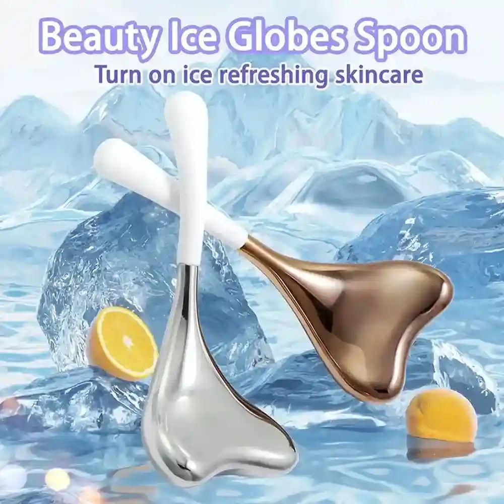 Tidesmit Stainless Steel Cooling Ice Globes for Facial Puffiness Relief Eye Massage Instrument Tidesmit